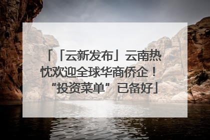 「云新发布」云南热忱欢迎全球华商侨企！“投资菜单”已备好