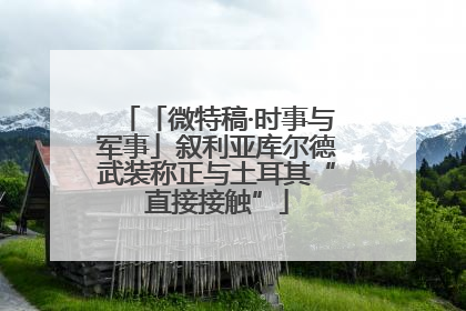 「微特稿·时事与军事」叙利亚库尔德武装称正与土耳其“直接接触”