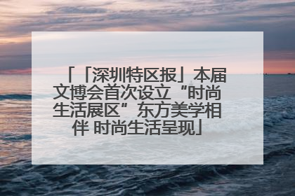 「深圳特区报」本届文博会首次设立“时尚生活展区”东方美学相伴 时尚生活呈现