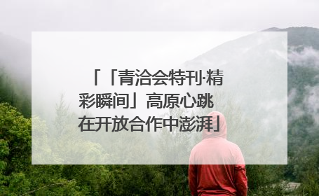 「青洽会特刊·精彩瞬间」高原心跳 在开放合作中澎湃