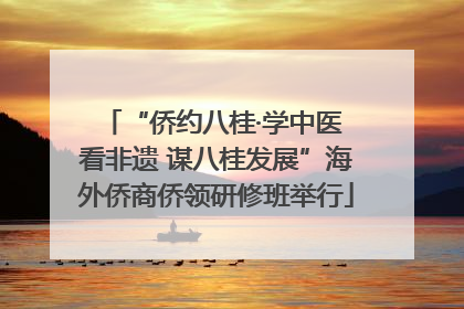 “侨约八桂·学中医 看非遗 谋八桂发展”海外侨商侨领研修班举行