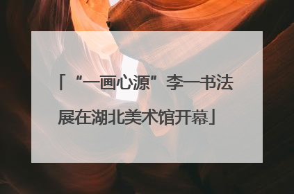 “一画心源”李一书法展在湖北美术馆开幕