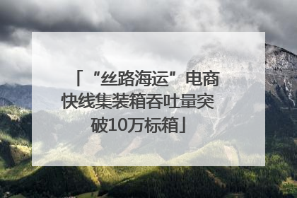 “丝路海运”电商快线集装箱吞吐量突破10万标箱