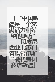 “中国新疆是一个充满活力和希望的地方”——印度尼西亚北苏门答腊省伊斯兰教代表团参访新疆