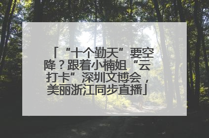 “十个勤天”要空降？跟着小楠姐“云打卡”深圳文博会，美丽浙江同步直播