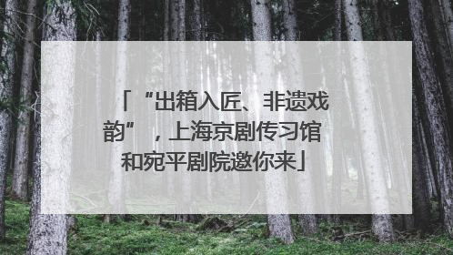 “出箱入匠、非遗戏韵”，上海京剧传习馆和宛平剧院邀你来