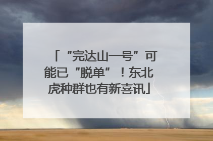 “完达山一号”可能已“脱单”！东北虎种群也有新喜讯