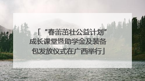 “春蕾茁壮公益计划”成长课堂暨助学金及装备包发放仪式在广西举行