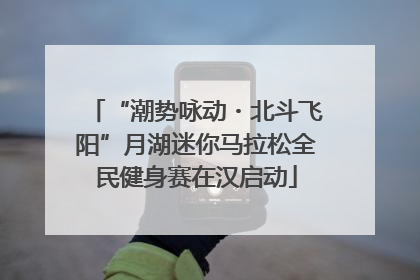 “潮势咏动・北斗飞阳”月湖迷你马拉松全民健身赛在汉启动