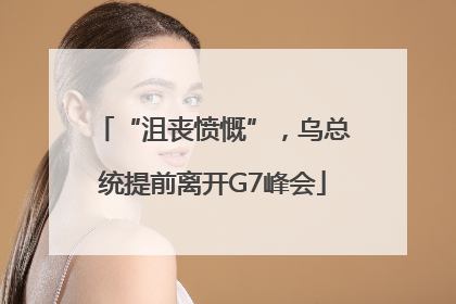 “沮丧愤慨”，乌总统提前离开G7峰会