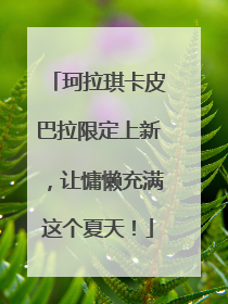 珂拉琪卡皮巴拉限定上新，让慵懒充满这个夏天！