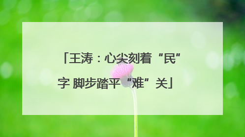 王涛：心尖刻着“民”字 脚步踏平“难”关