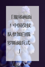 现场画面！中国仪仗队参加白俄罗斯阅兵式