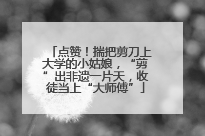 点赞！揣把剪刀上大学的小姑娘，“剪”出非遗一片天，收徒当上“大师傅”