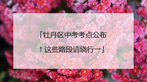 牡丹区中考考点公布！这些路段请绕行→