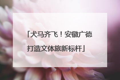 犬马齐飞！安徽广德打造文体旅新标杆