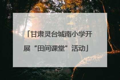甘肃灵台城南小学开展“田间课堂”活动