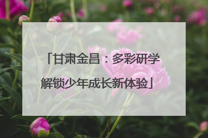 甘肃金昌：多彩研学解锁少年成长新体验