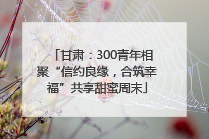 甘肃：300青年相聚“信约良缘，合筑幸福”共享甜蜜周末