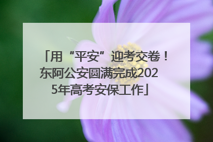 用“平安”迎考交卷！东阿公安圆满完成2025年高考安保工作