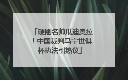 硬刚名帅瓜迪奥拉！中国裁判马宁世俱杯执法引热议
