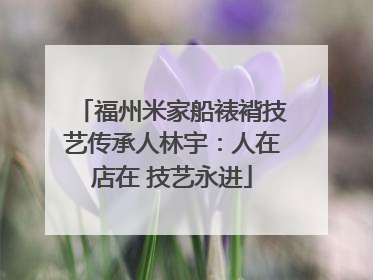 福州米家船裱褙技艺传承人林宇：人在店在 技艺永进
