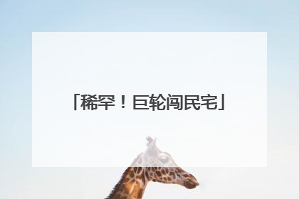 稀罕！巨轮闯民宅