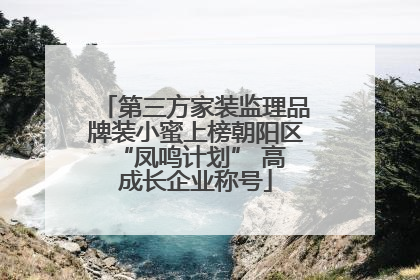 第三方家装监理品牌装小蜜上榜朝阳区 “凤鸣计划” 高成长企业称号