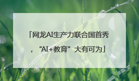 网龙AI生产力联合国首秀，“AI+教育”大有可为