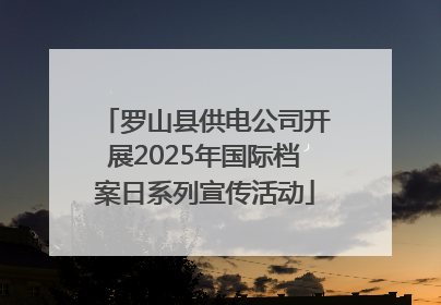 罗山县供电公司开展2025年国际档案日系列宣传活动