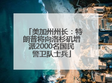 美加州州长：特朗普将向洛杉矶增派2000名国民警卫队士兵
