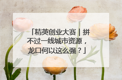 精英创业大赛｜拼不过一线城市资源，龙口何以这么强？