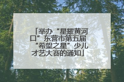 举办“星耀黄河口”东营市第五届“希望之星”少儿才艺大赛的通知