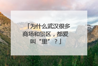 为什么武汉很多商场和景区，都爱叫“里”？