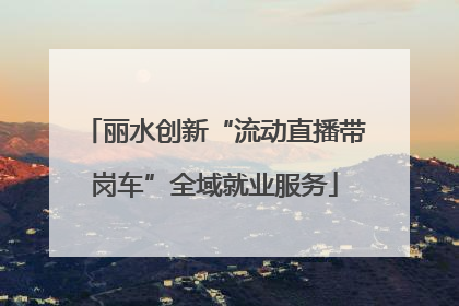 丽水创新“流动直播带岗车”全域就业服务