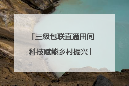 三级包联直通田间 科技赋能乡村振兴
