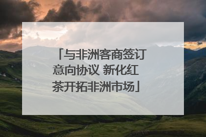 与非洲客商签订意向协议 新化红茶开拓非洲市场