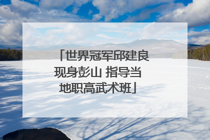 世界冠军邱建良现身彭山 指导当地职高武术班