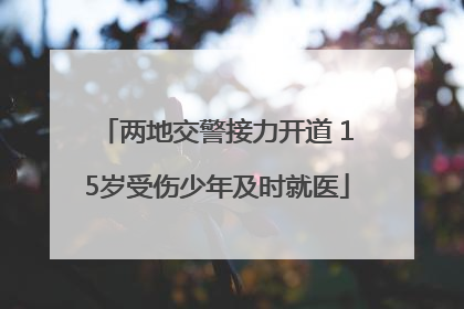 两地交警接力开道 15岁受伤少年及时就医