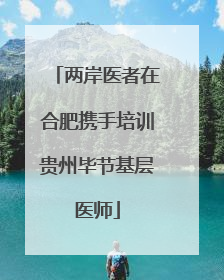 两岸医者在合肥携手培训贵州毕节基层医师