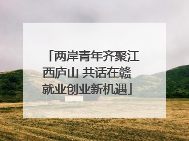 两岸青年齐聚江西庐山 共话在赣就业创业新机遇