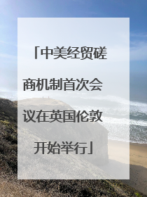 中美经贸磋商机制首次会议在英国伦敦开始举行