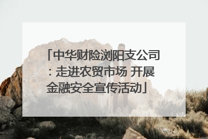中华财险浏阳支公司：走进农贸市场 开展金融安全宣传活动