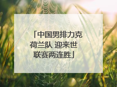 中国男排力克荷兰队 迎来世联赛两连胜