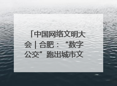 中国网络文明大会｜合肥：“数字公交”跑出城市文明新速度