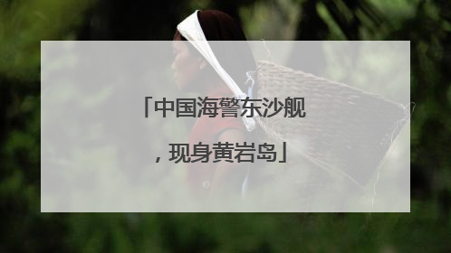 中国海警东沙舰，现身黄岩岛