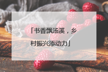 书香飘汤溪，乡村振兴添动力