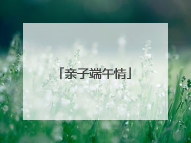 亲子端午情