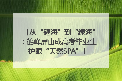 从“题海”到“绿海”：鹤峰屏山成高考毕业生护眼“天然SPA”