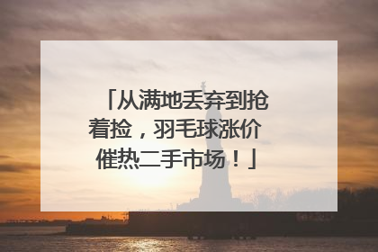 从满地丢弃到抢着捡，羽毛球涨价催热二手市场！